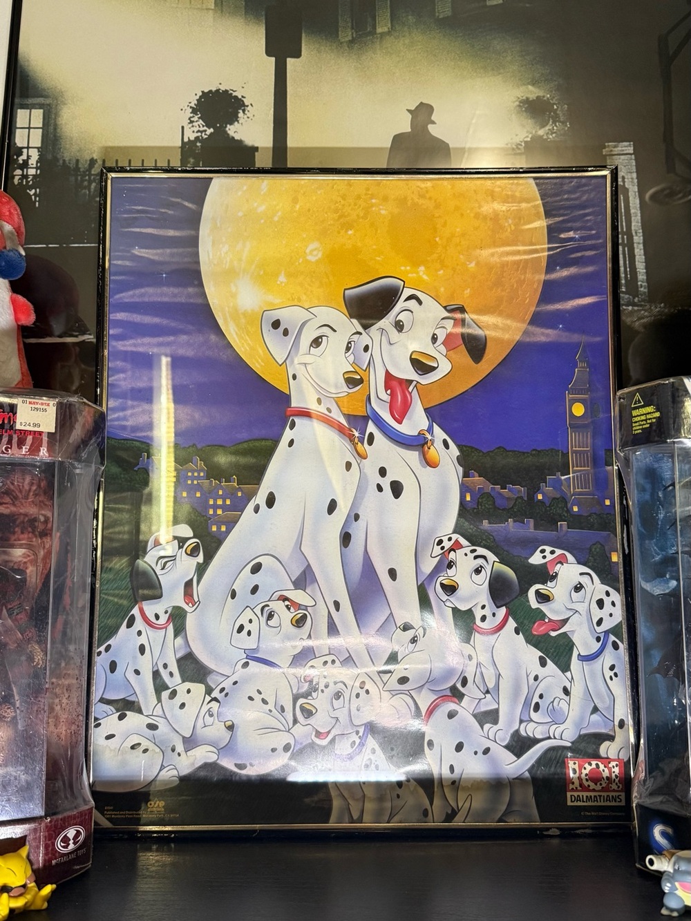 Vintage 1996 Disney Movie 101 Dalmatians Movie Promo Poster With Frame